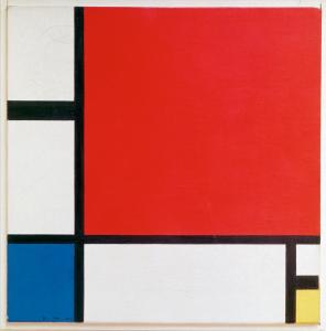 Composition II in Red, Blue, and Yellow. Piet Mondrian, 1930.